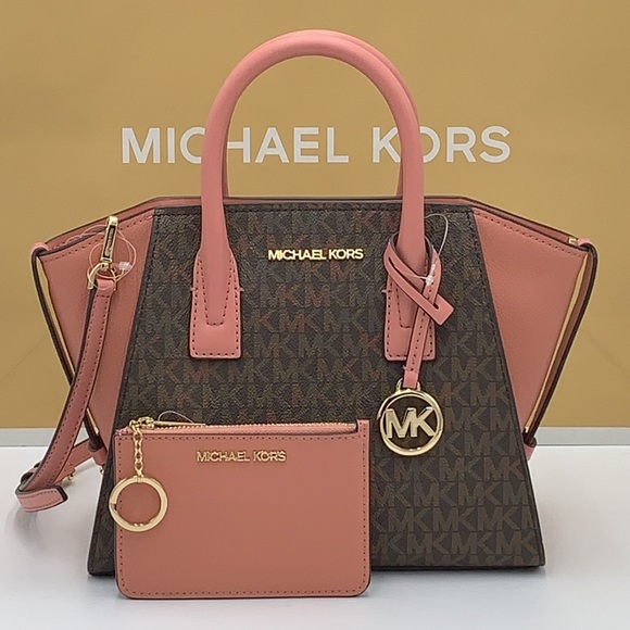 Michael Kors Avril Small Leather Top-Zip Satchel and Small Wallet Coinpouch Set - Picture 2 of 16